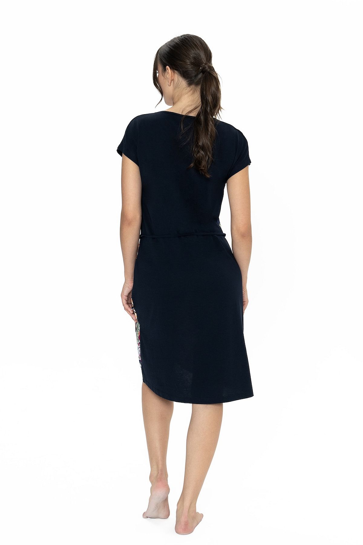 U.s Polo Assn. 20028 Kadın Kısa Kollu Bisiklet Yaka Rahat Ev Giyim-Lacivert