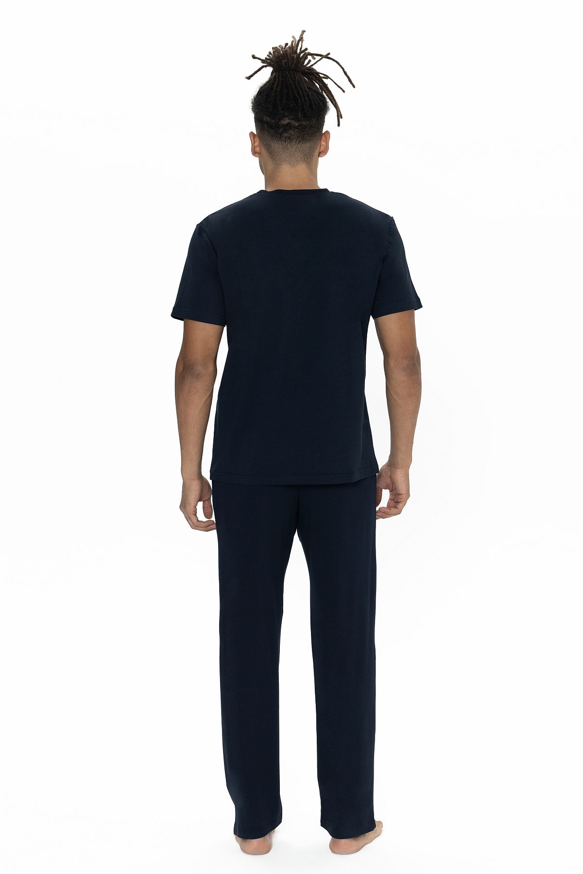 U.s Polo Assn. 18895 Erkek Kısa Kollu Bisiklet Yaka Pijama Takımı-Lacivert