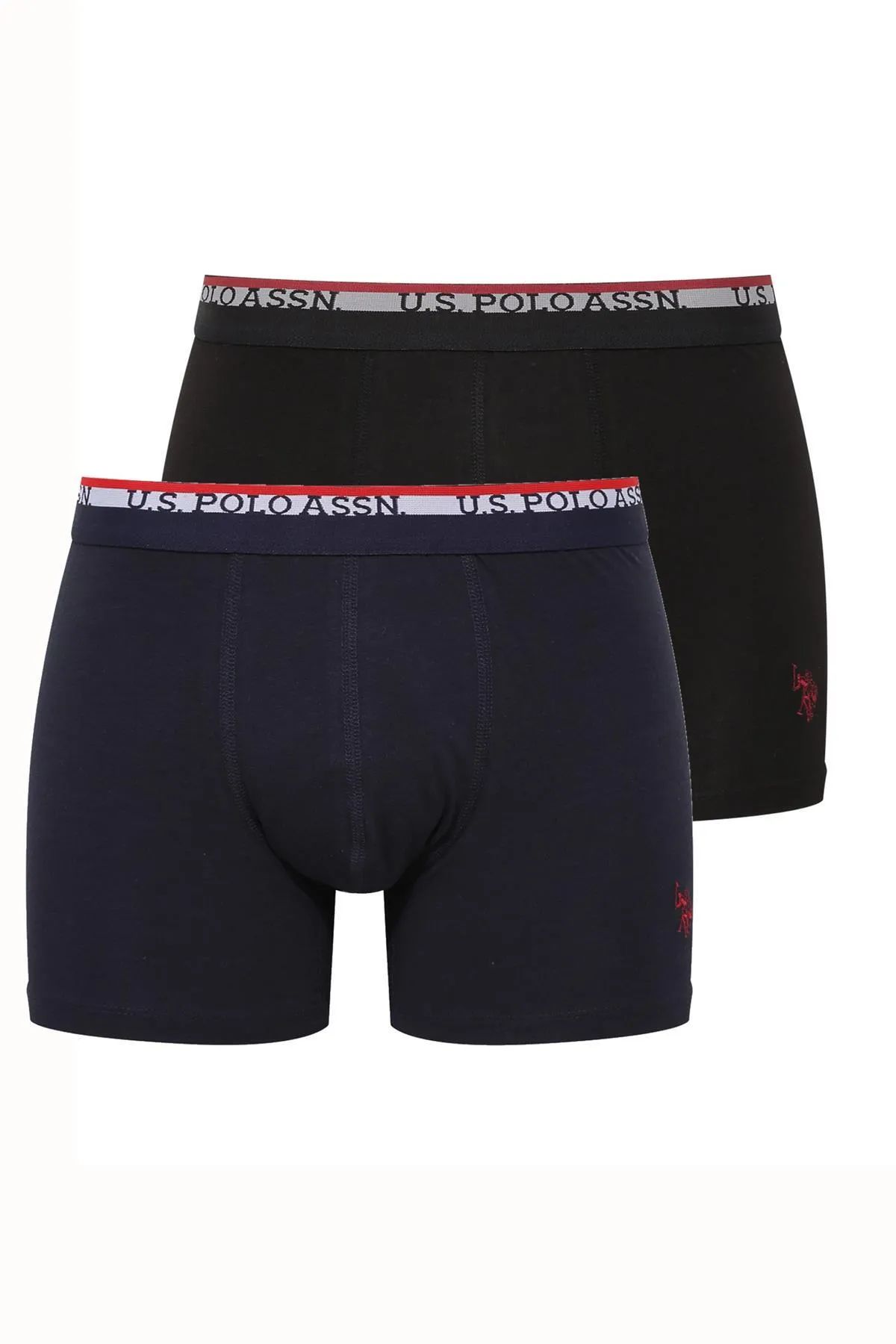 U.s Polo Assn. 80489 Erkek Modal 2li Boxer-Siyah&Lacivert
