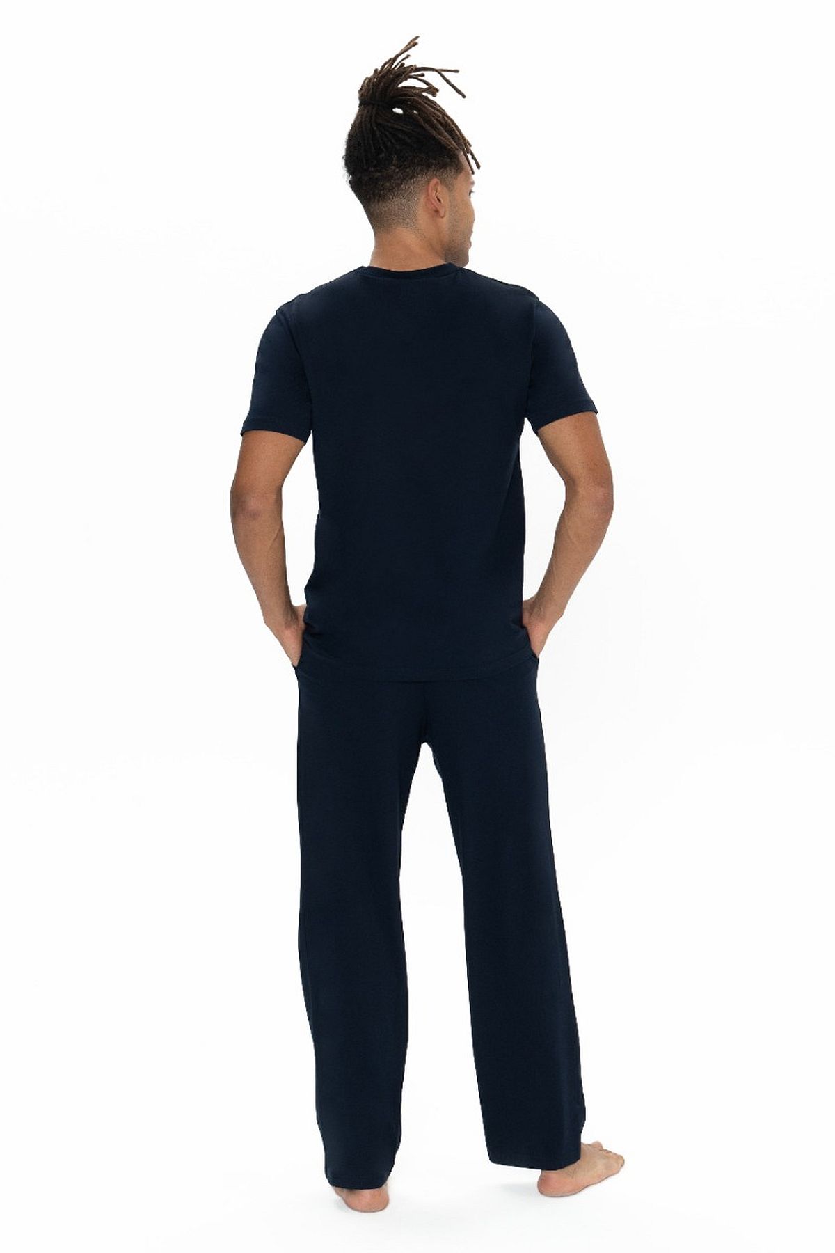 U.s Polo Assn. 18899 Erkek Kısa Kollu Bisiklet Yaka Pijama Takımı-Lacivert