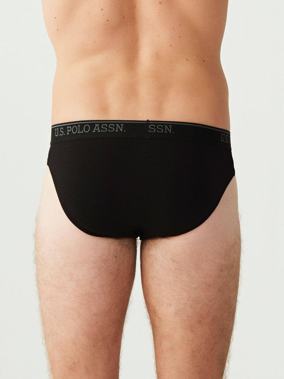 U.s Polo Assn. 90003 Erkek Battal 3lü Slip Külot-Siyah