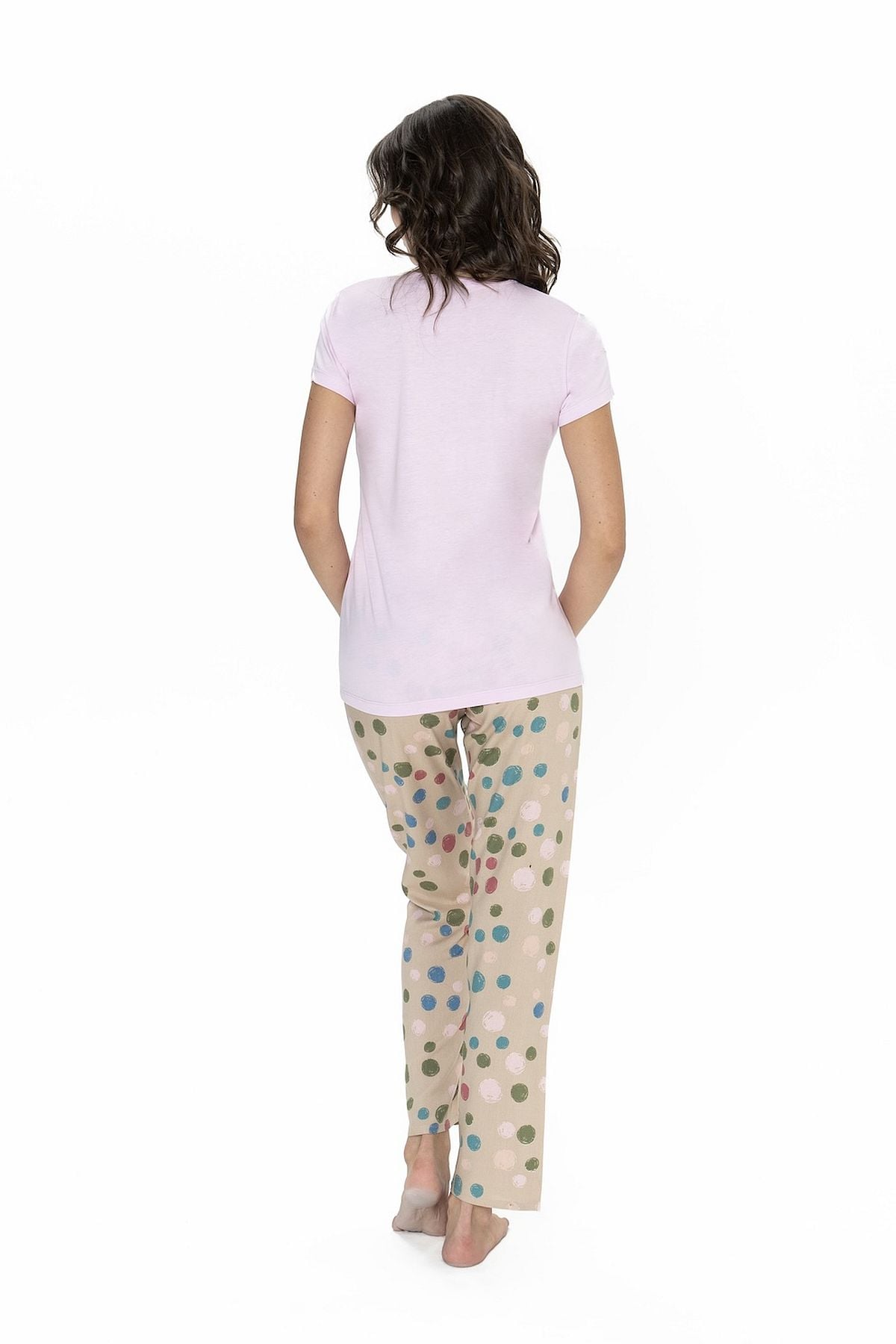 U.s Polo Assn. 20094 Kadın Kısa Kollu Yakası Yarım Düğmeli Pijama Takımı-Lila