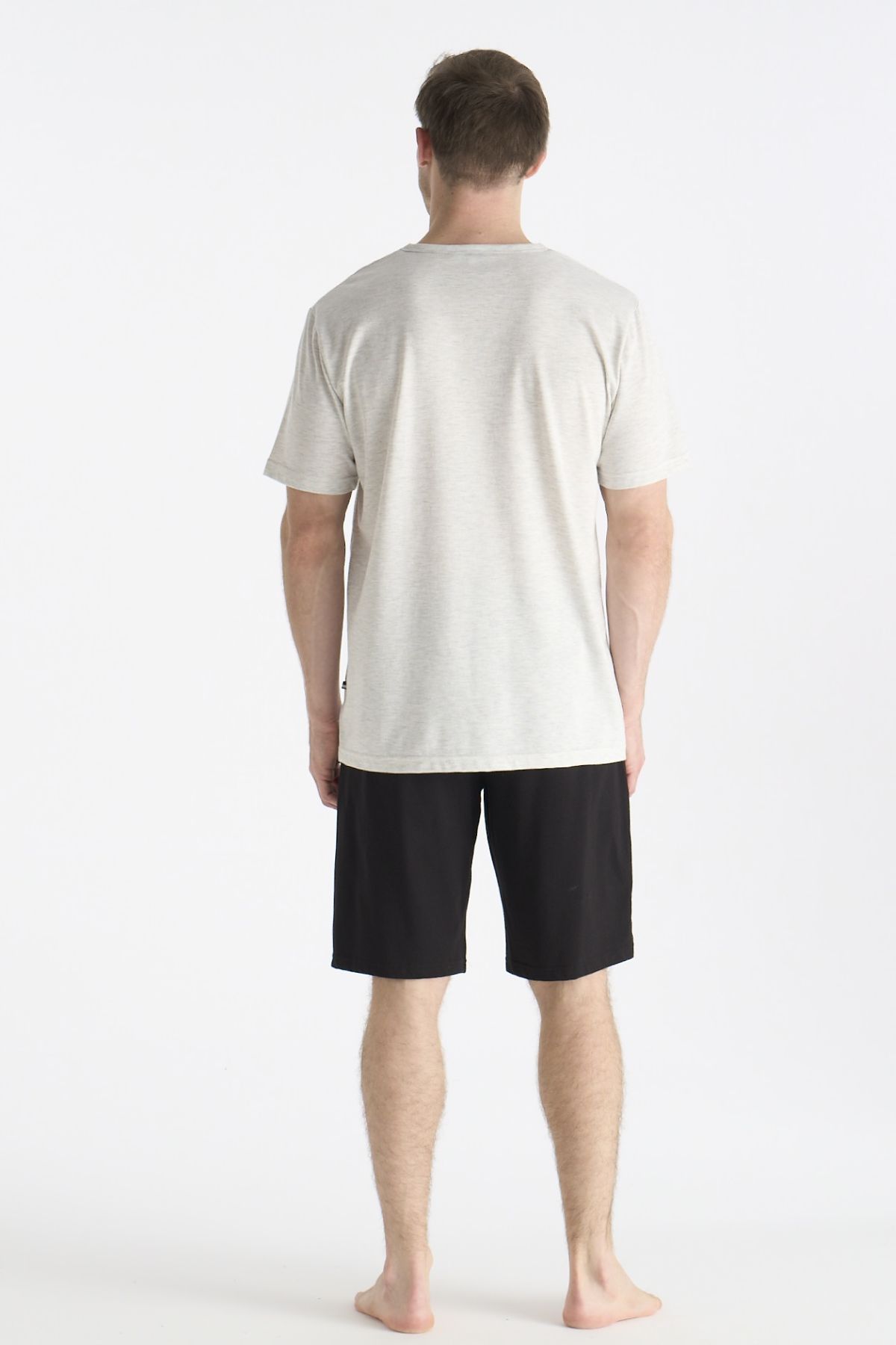 U.s Polo Assn. 19015 Erkek Kısa Kollu Şortlu Pijama Takımı-Karmelanj