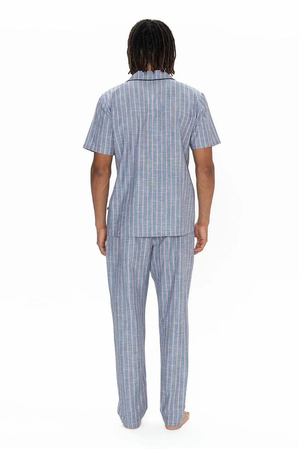 U.s Polo Assn. 18913 Erkek Kısa Kollu Gömlek Pijama Takımı-Lacivert
