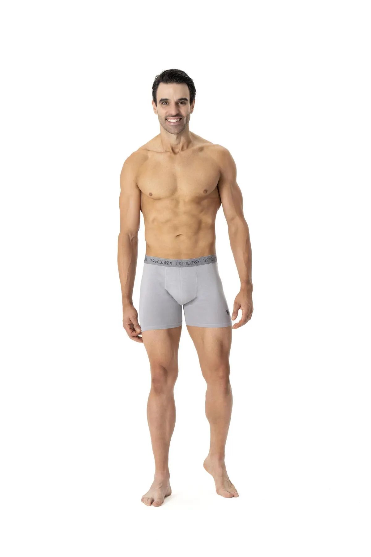 U.s Polo Assn. 80517 Erkek Pamuklu 3lü Boxer-Siyah&Antrasit&Gri