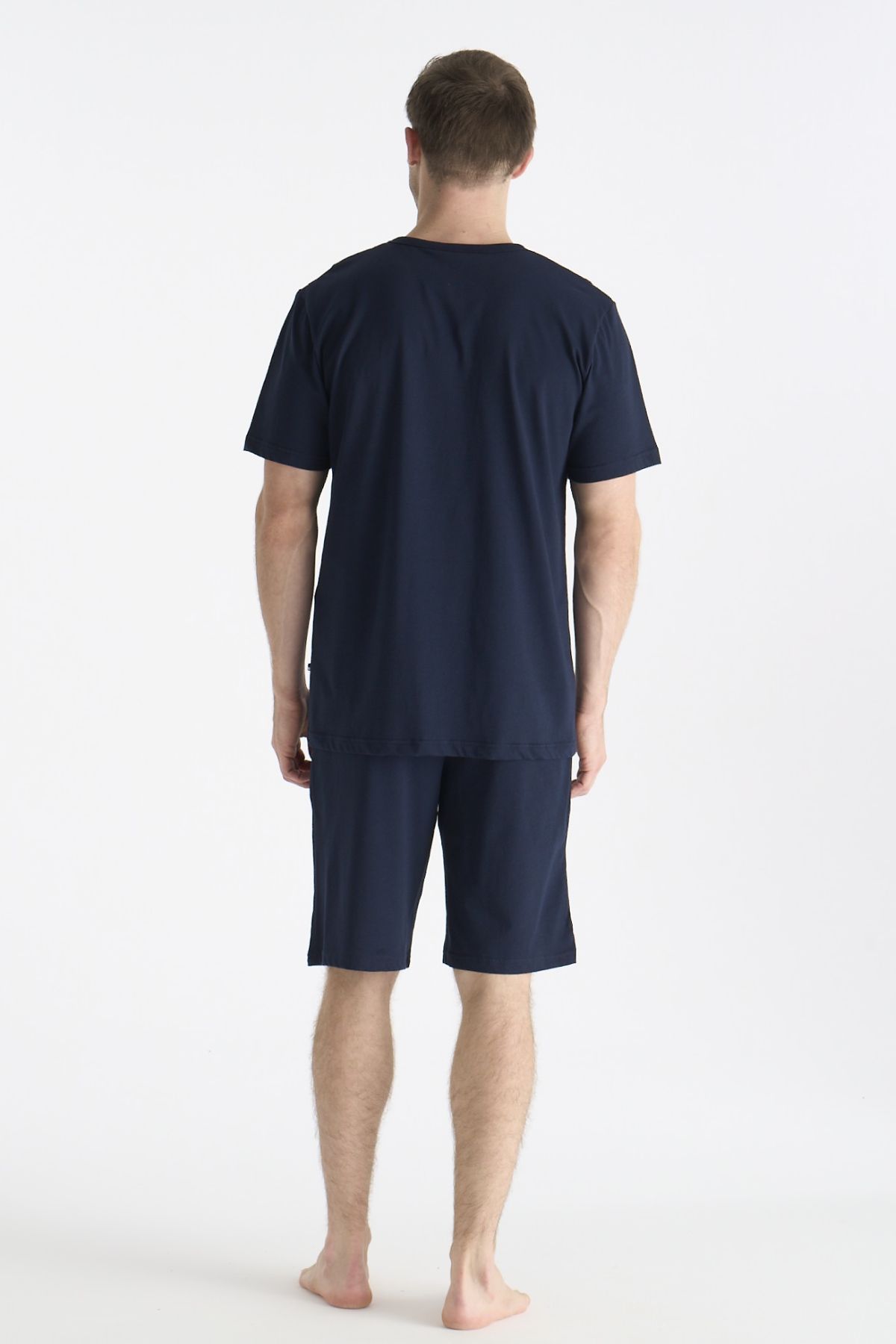 U.s Polo Assn. 19012 Erkek Kısa Kollu Şortlu Pijama Takımı-Lacivert