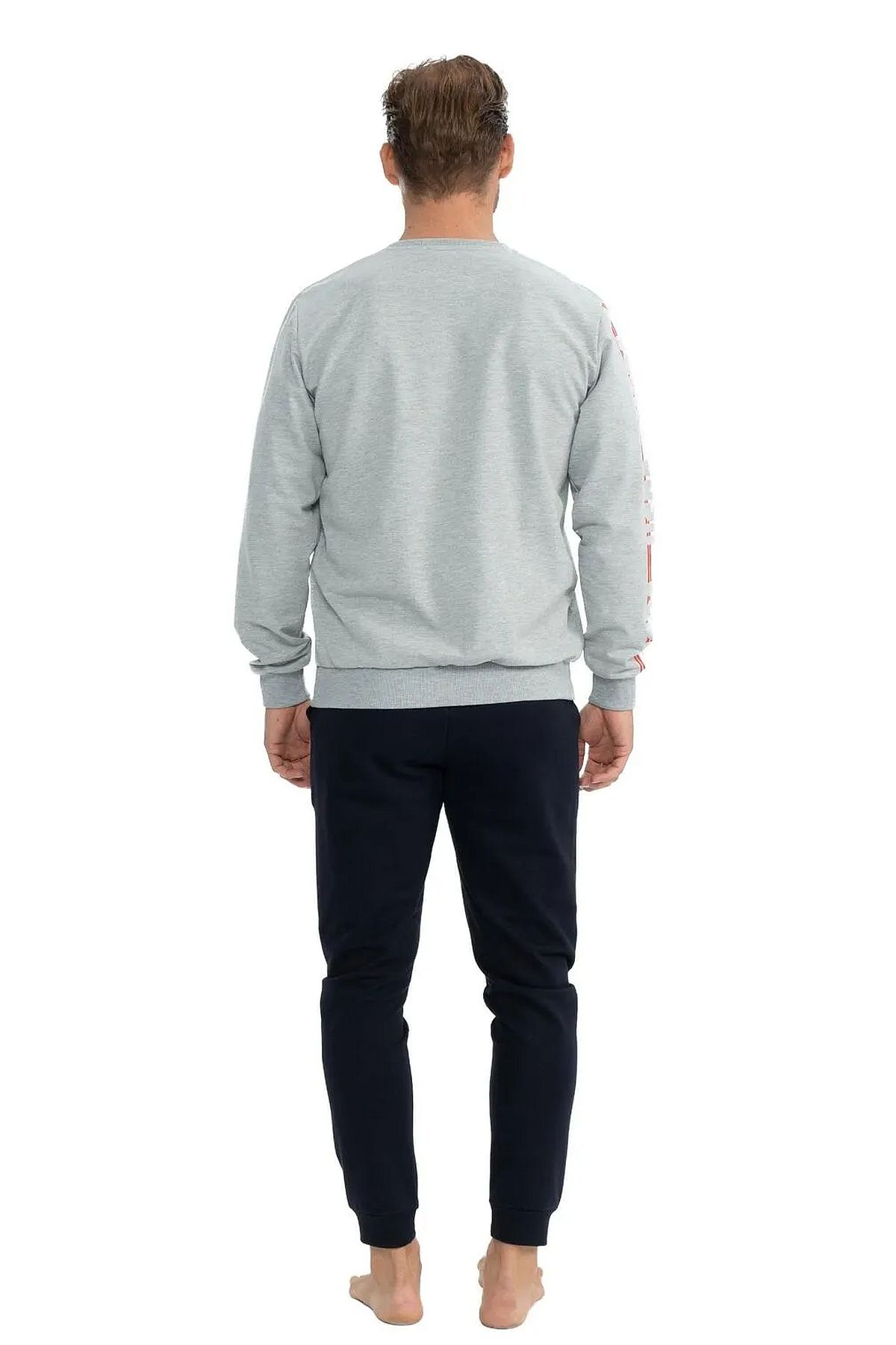 U.s Polo Assn. 18820 Erkek Uzun Kollu Yuvarlak Yaka Paçası Lastikli Rahat Ev Giyim-Grimelanj