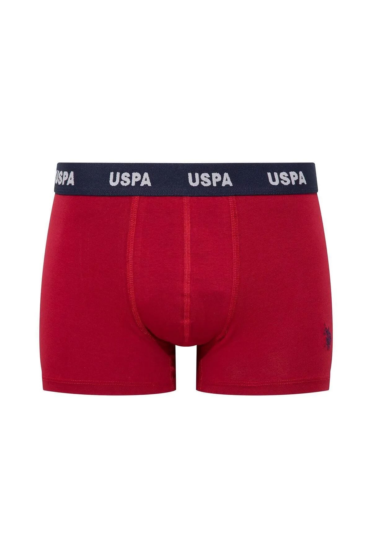 U.s Polo Assn. 80509 Erkek Pamuklu 3lü Boxer-Bordo&Grimelanj&Baskılı