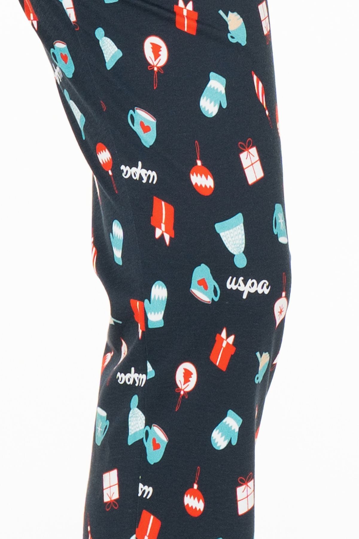 U.s Polo Assn. 20167 Kadın Uzun Kollu Bisiklet Yaka Pijama Takımı-Lacivert