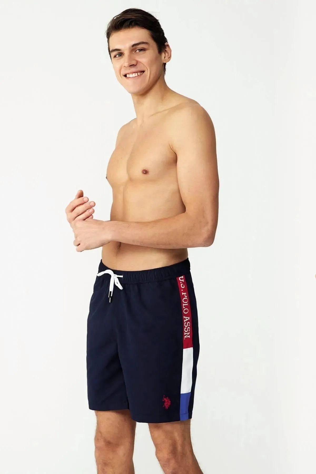 U.s Polo Assn. 23005 Erkek Cepli Uzun Deniz Şortu-Lacivert