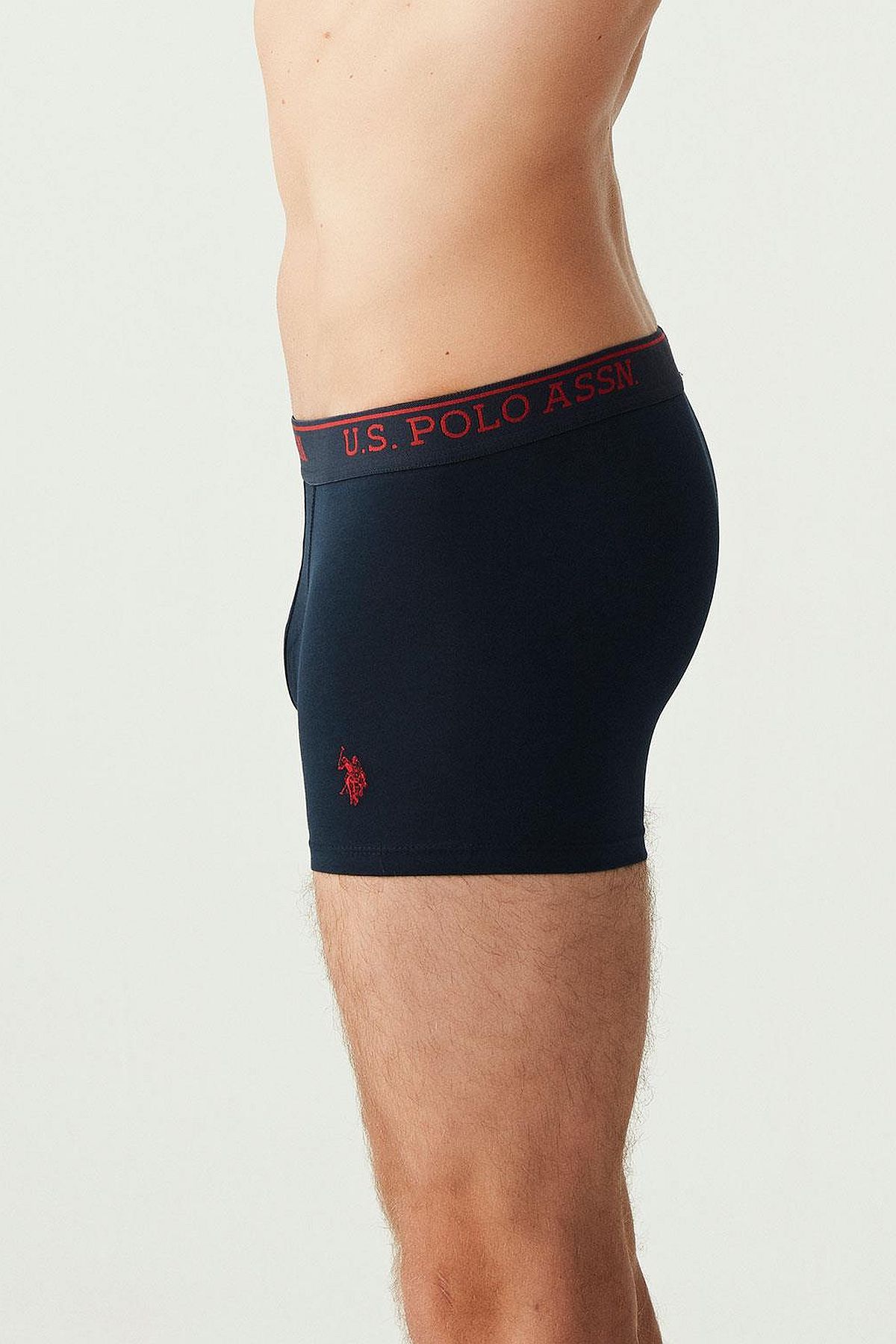 U.s Polo Assn. 90005  Erkek Battal 3lü Boxer-Siyah&Antrasit&Lacivert
