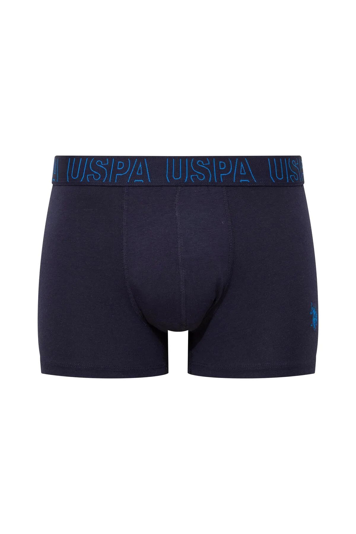 U.s Polo Assn. 80518 Erkek Pamuklu 3lü Boxer-Bordo&Lacivert&Siyah