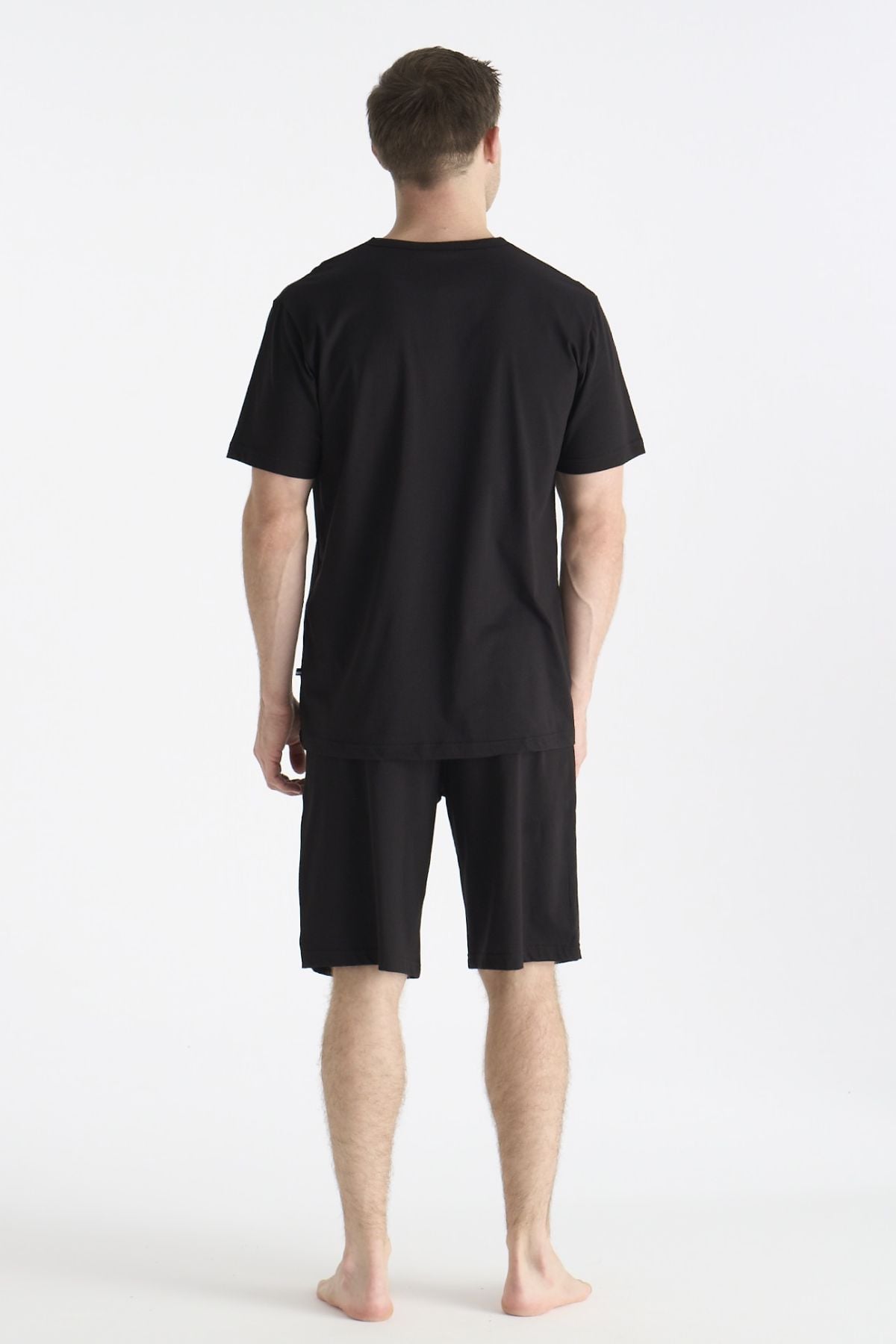 U.s Polo Assn. 19012 Erkek Kısa Kollu Şortlu Pijama Takımı-Siyah