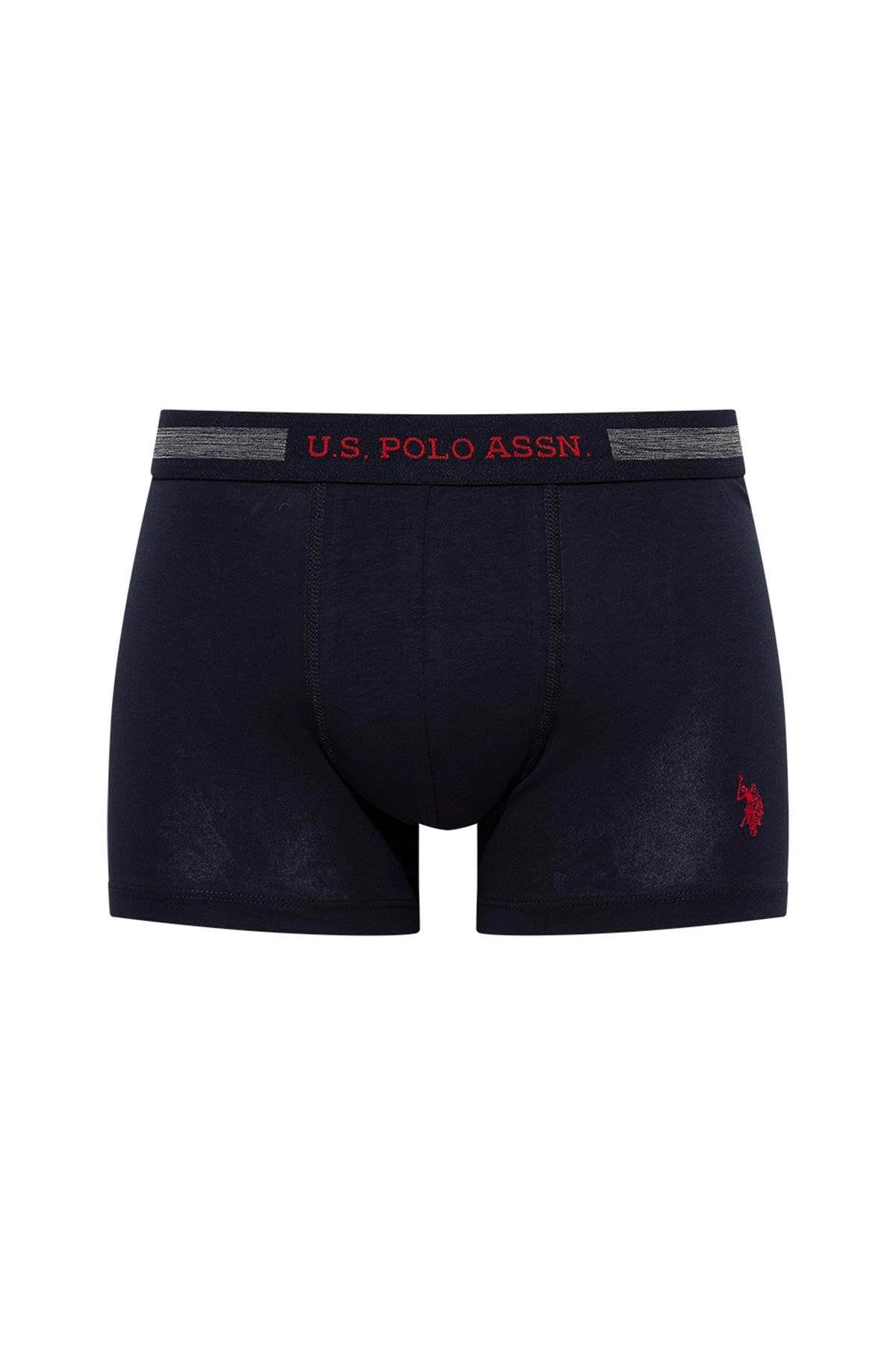U.s Polo Assn. 90004 Erkek Battal 3lü Boxer-Lacivert&Grimelanj&Beyaz