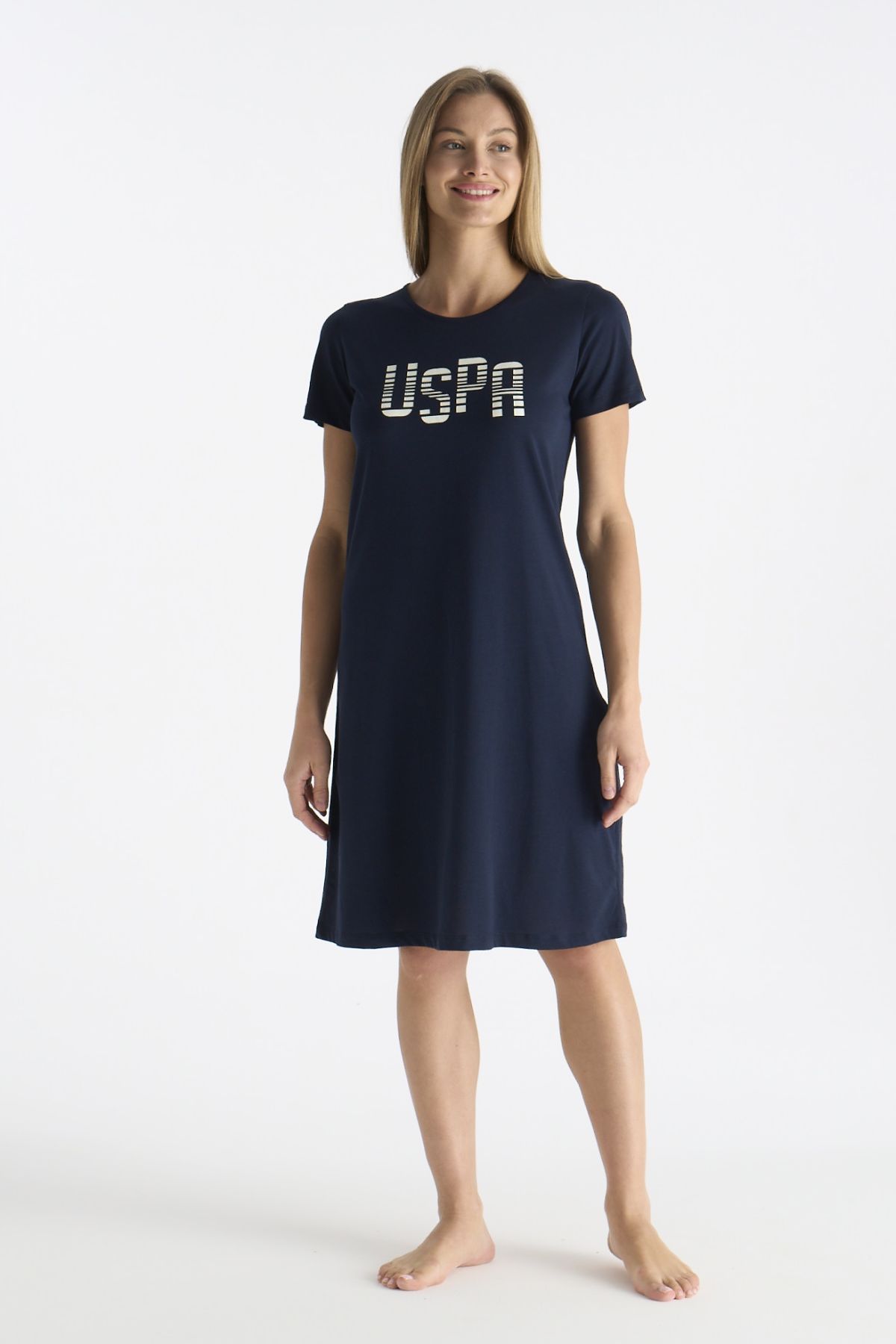 U.s Polo Assn. 20206 Kadın Kısa Kollu Gecelik-Lacivert