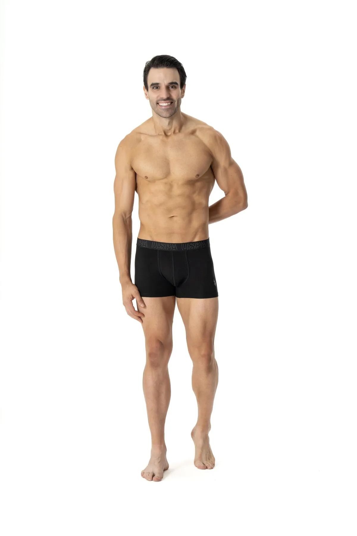 U.s Polo Assn. 80518 Erkek Pamuklu 3lü Boxer-Saks&Antrasit&Siyah