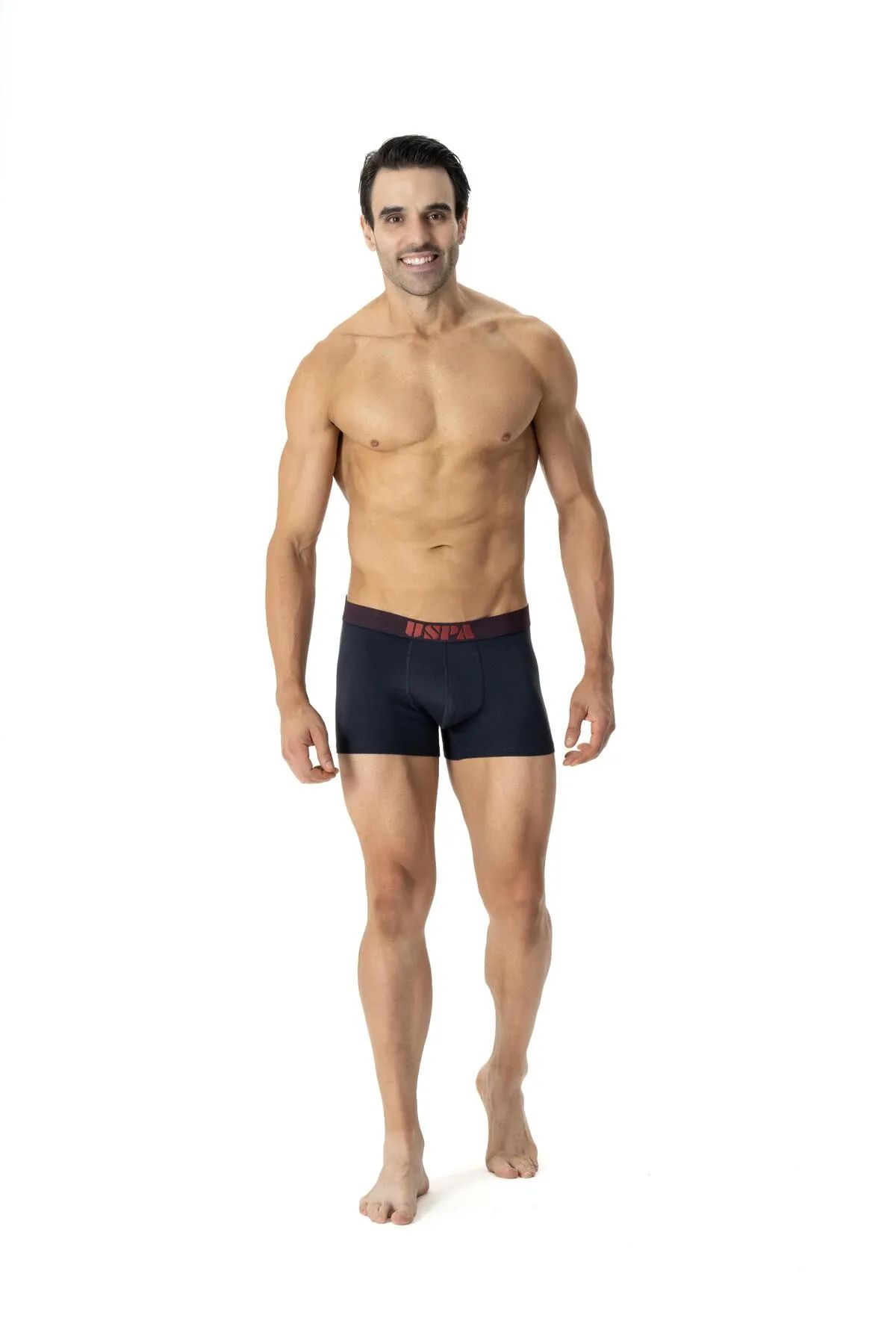 U.s Polo Assn. 80521 Erkek Pamuklu 3lü Boxer-Bordo&Lacivert&Antrasit