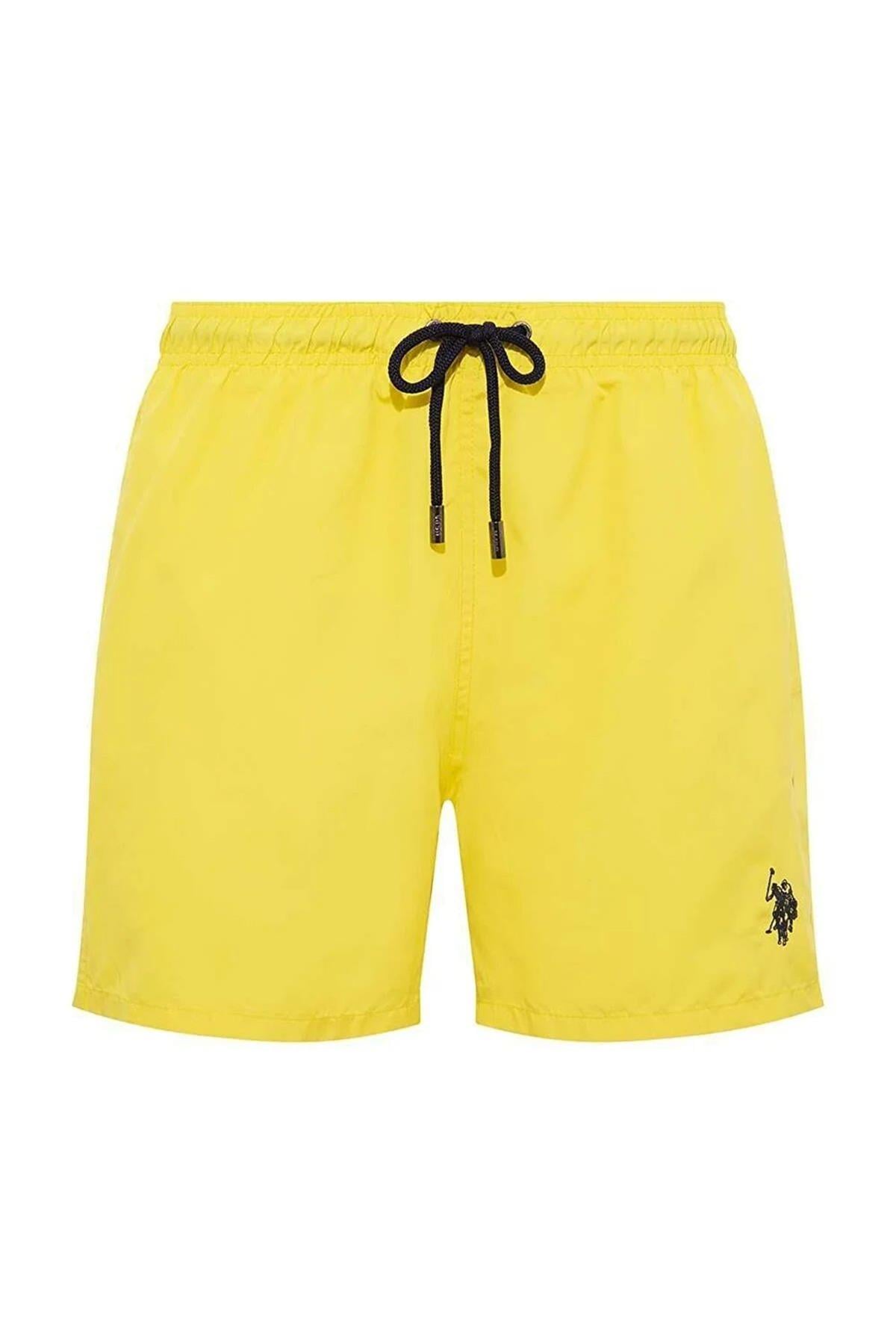 U.s Polo Assn. 21000 Erkek Orta Boy Deniz Şortu-Sarı