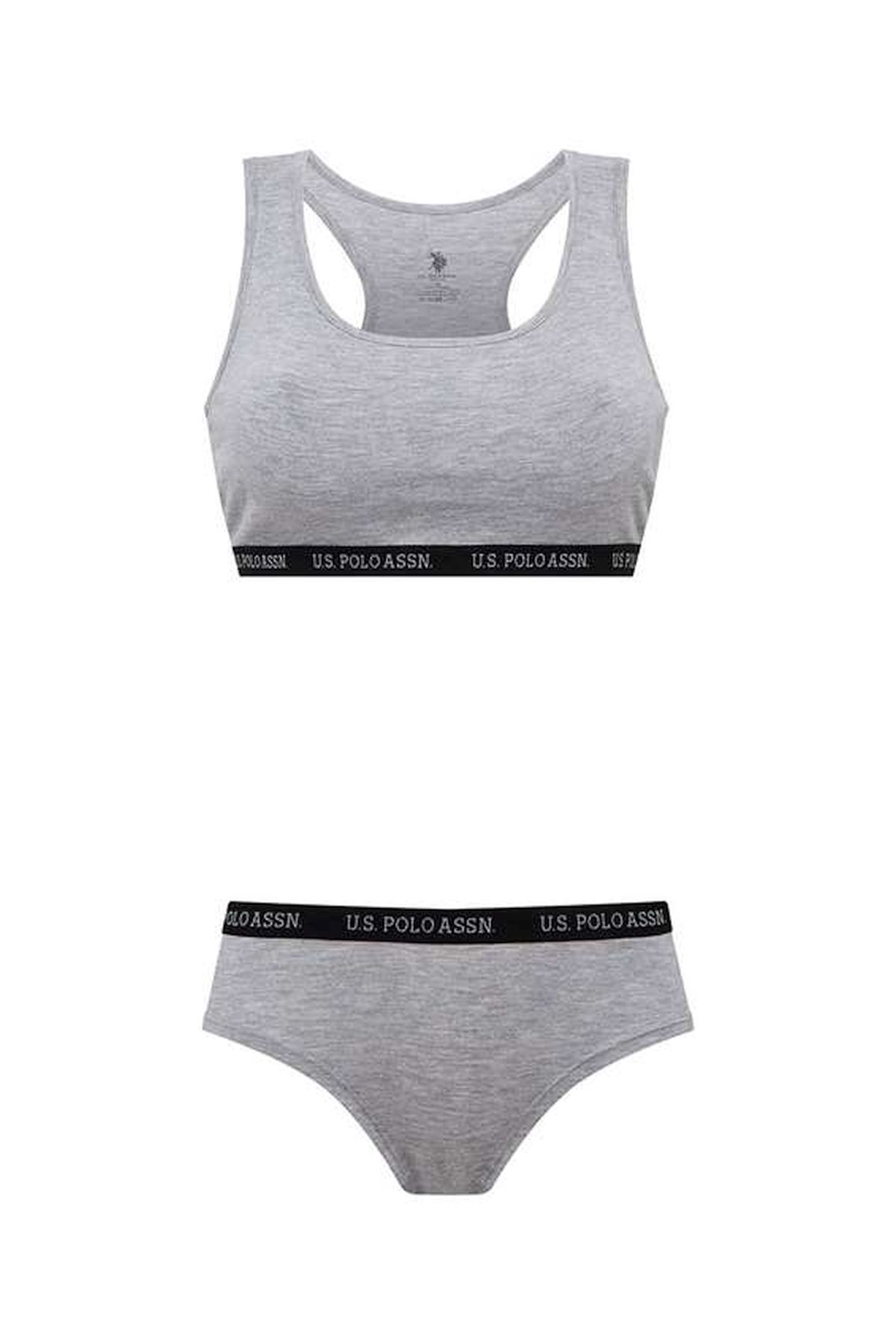 U.s Polo Assn. 65003 Kadın Sporcu Büstiyer Şort Set-Grimelanj