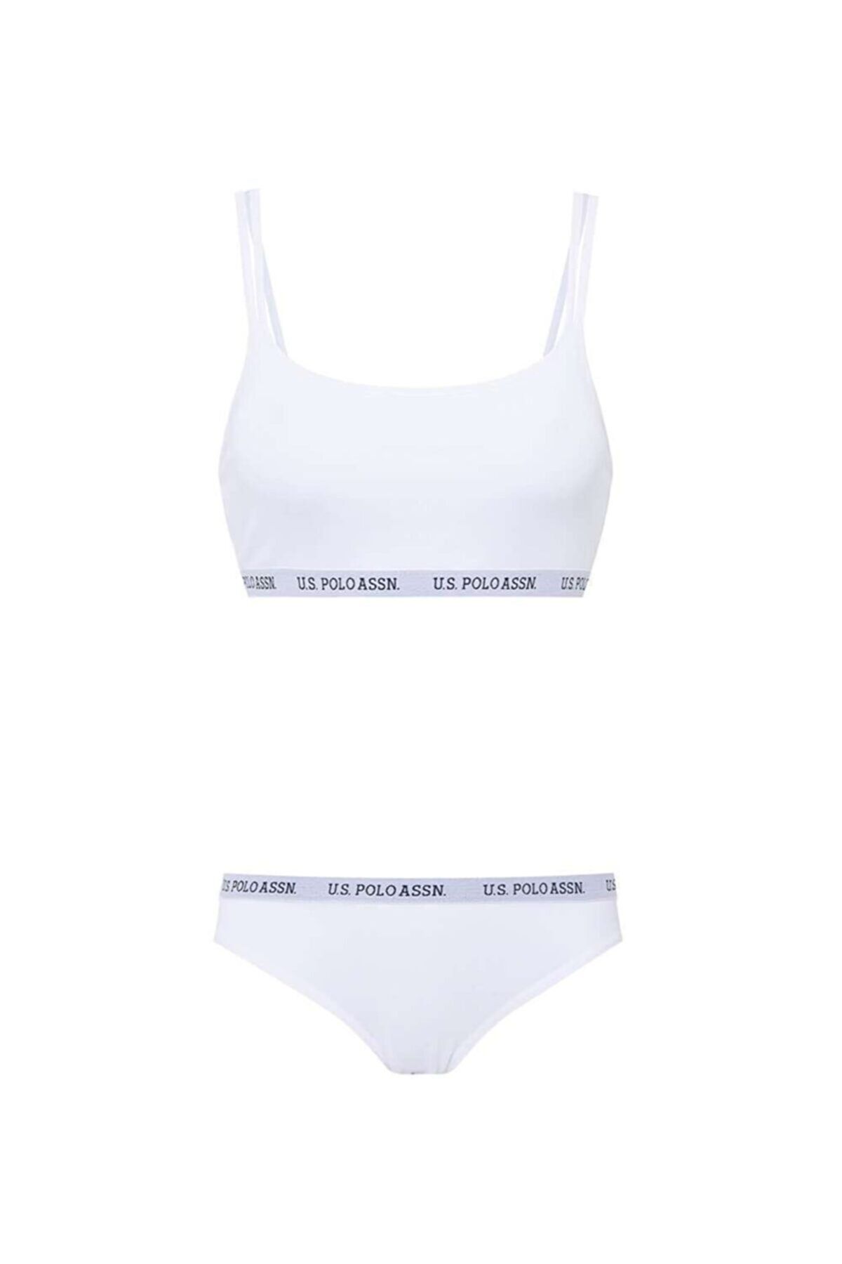 U.s Polo Assn. 65004 Kadın Büstiyer slip Set-Beyaz