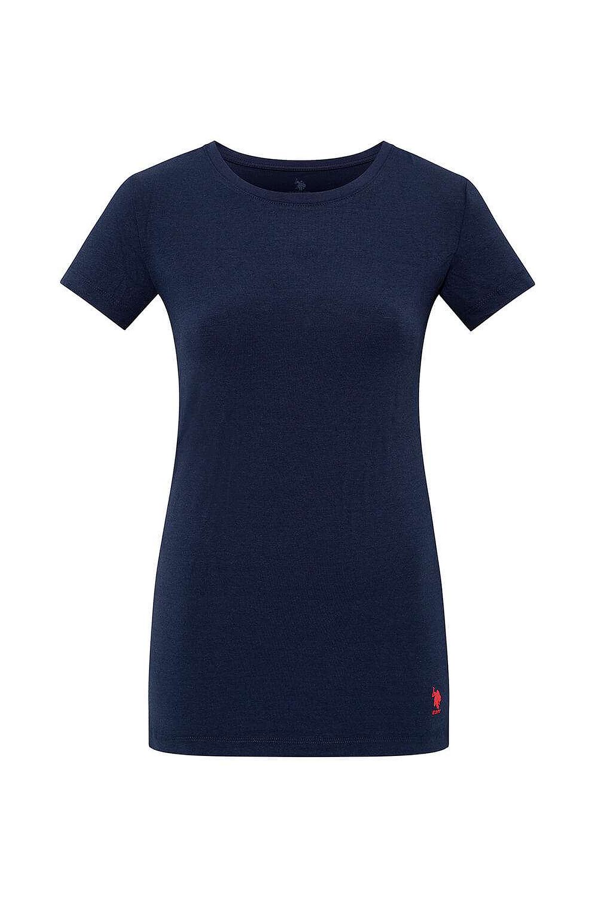 U.s Polo Assn. 66002 Kadın Modal Kısa Kollu Yuvarlak Yaka T-Shirt-Lacivert