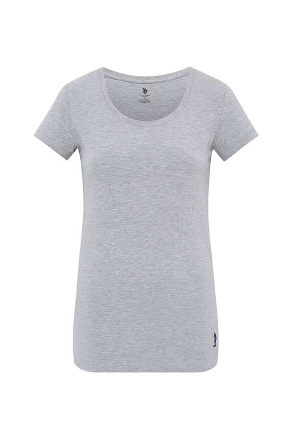 U.s Polo Assn. 66003 Kadın Derin Yuvarlak Yaka T-Shırt-Grimelanj