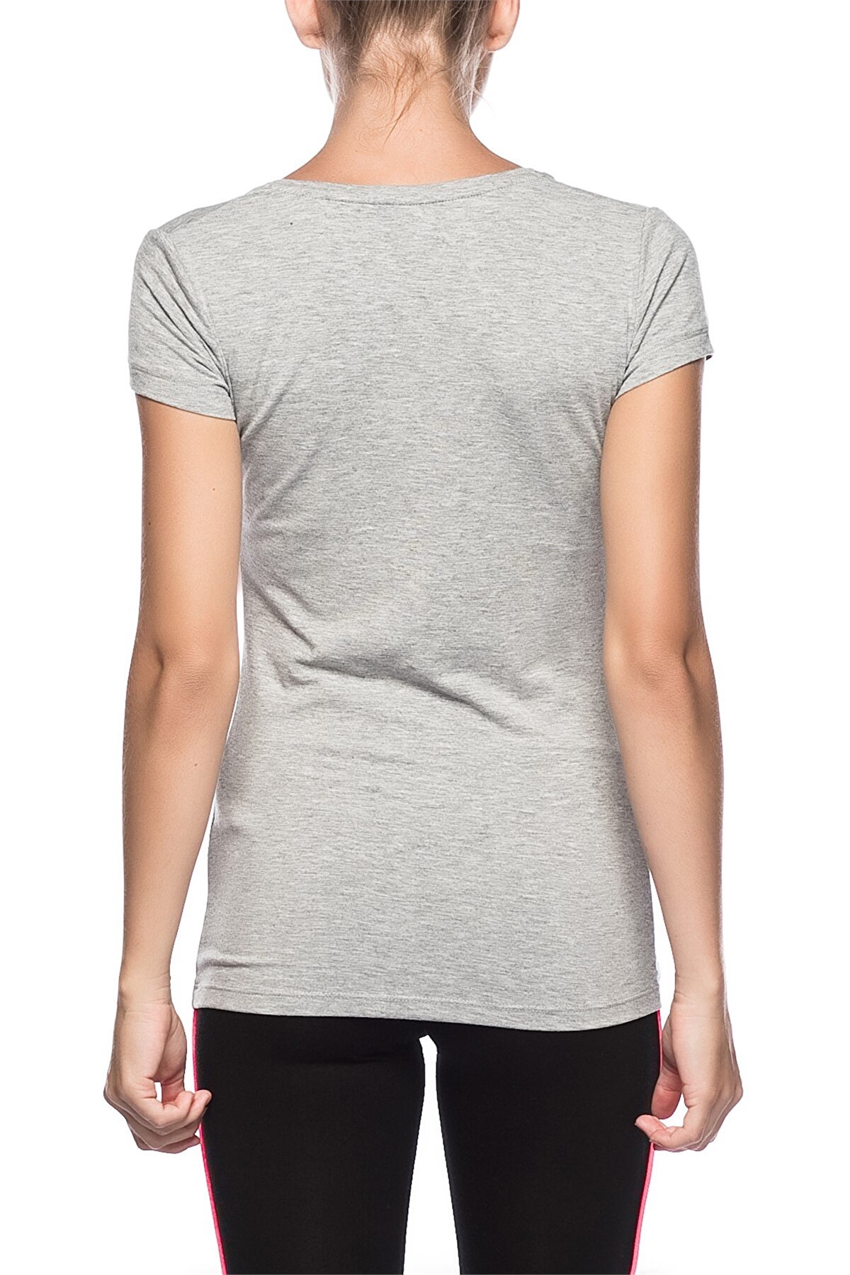 U.s Polo Assn. 66003 Kadın Derin Yuvarlak Yaka T-Shırt-Grimelanj