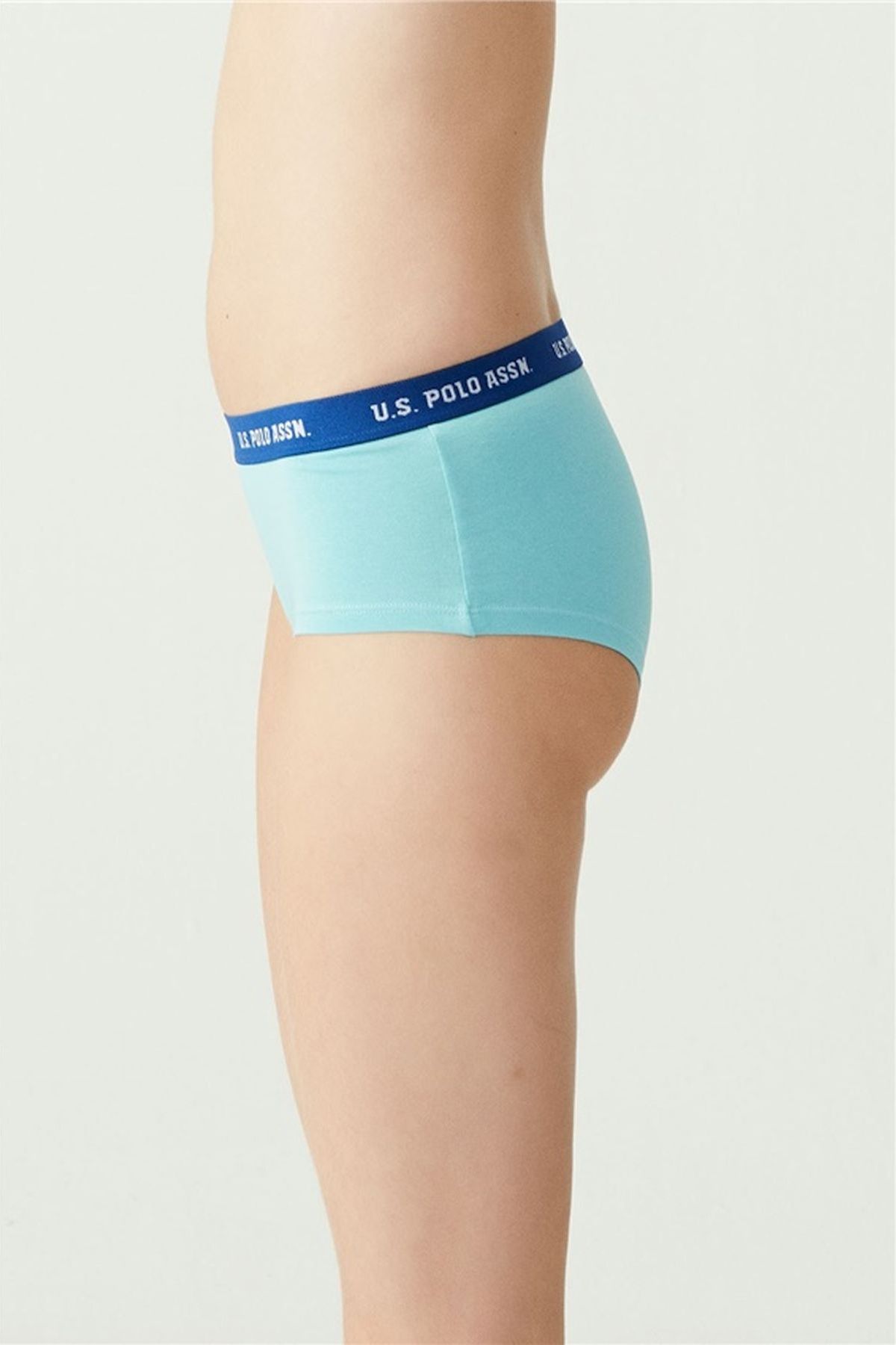 U.s Polo Assn. 66115 Kadın 3 Lü Şort Külot-Pembe&Gri&Mint