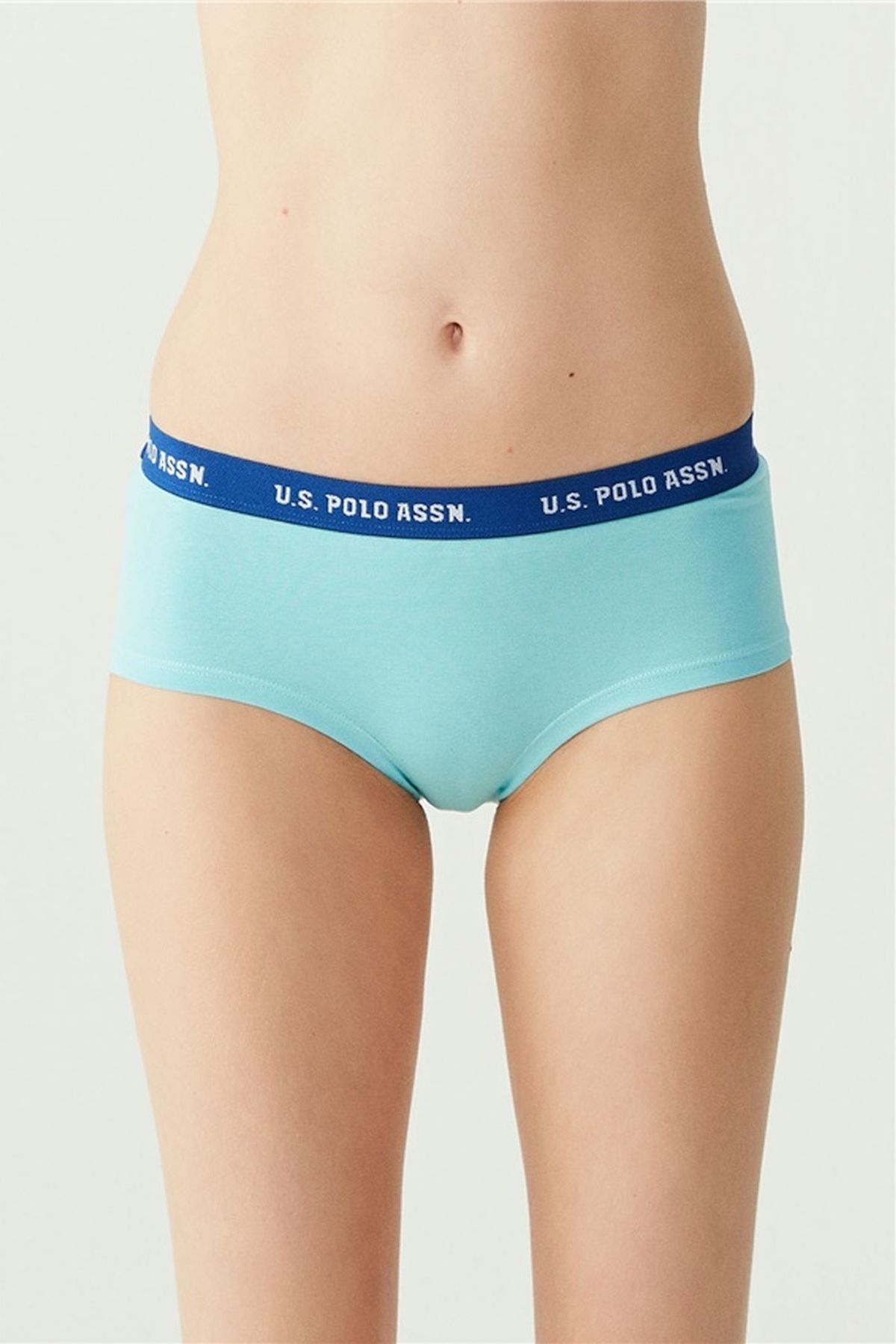 U.s Polo Assn. 66115 Kadın 3 Lü Şort Külot-Pembe&Gri&Mint