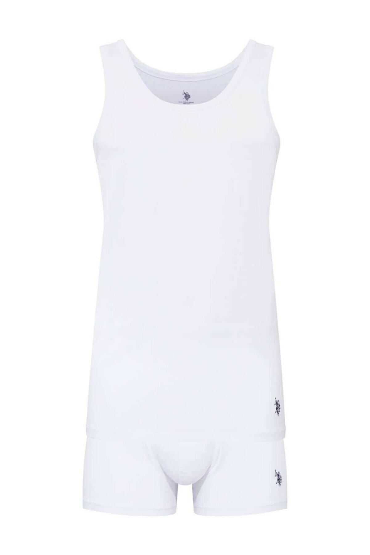 U.s Polo Assn. 80088 Erkek Atlet Boxer Set-Beyaz