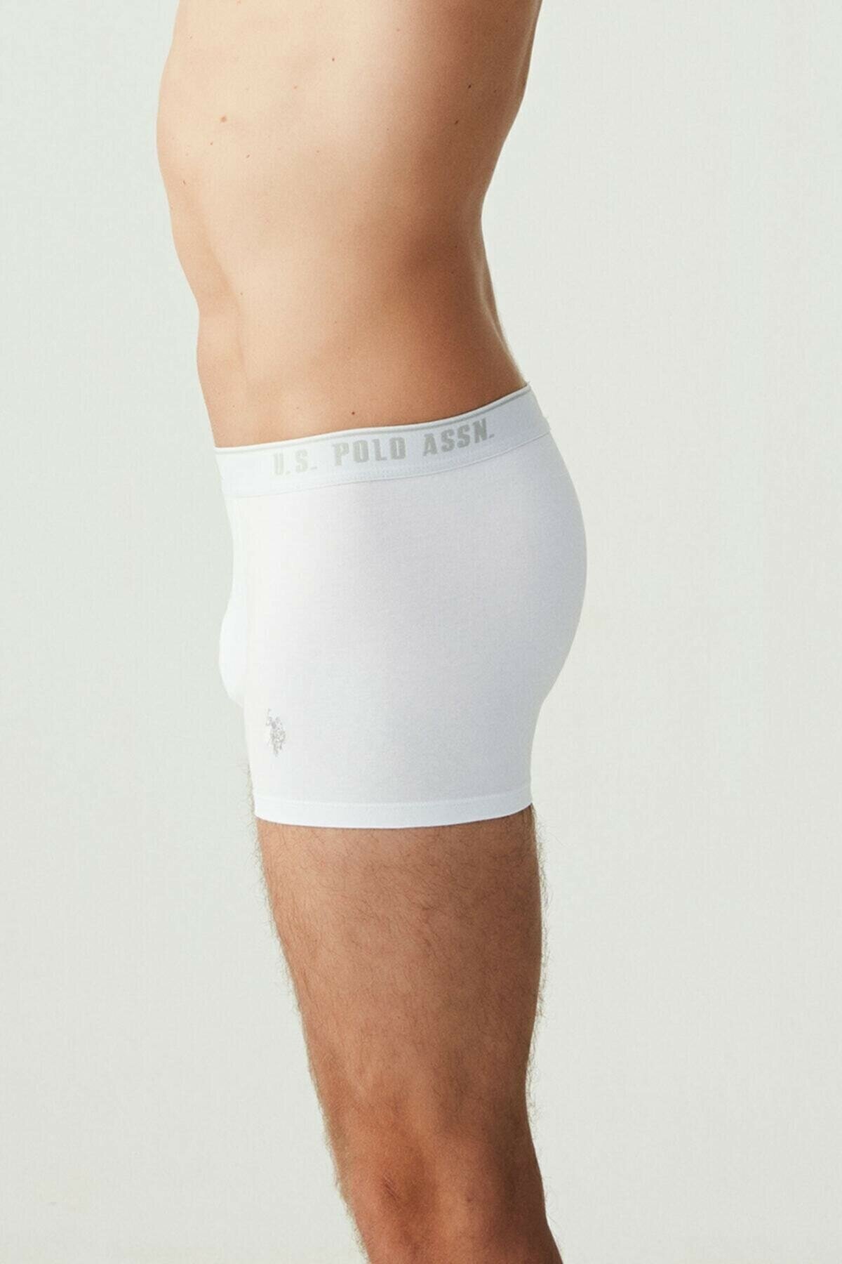 U.s Polo Assn. 80097 Erkek 3 Lü Boxer-Beyaz