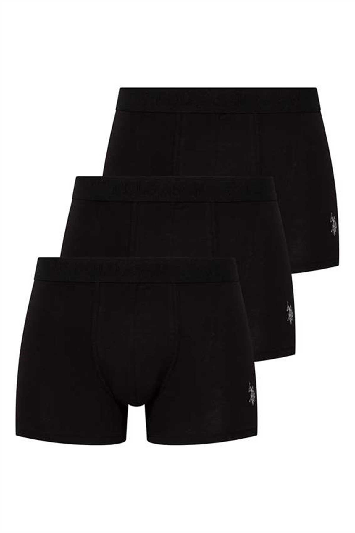 U.s Polo Assn. 80173 Erkek 3 Lü Boxer-Siyah
