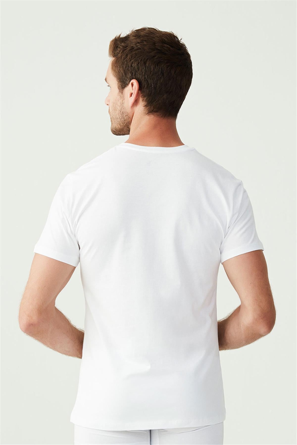 U.s Polo Assn. 80197 Erkek 2li Yuvarlak Yaka Yarım Kol Atlet-Beyaz