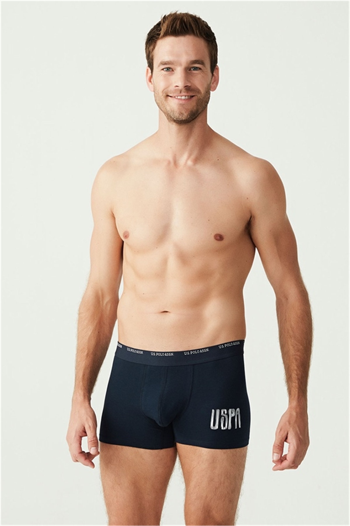 U.s Polo Assn. 80338 Erkek 3 Lü Boxer-Lacivert&Lacivertmelanj&Baskılı