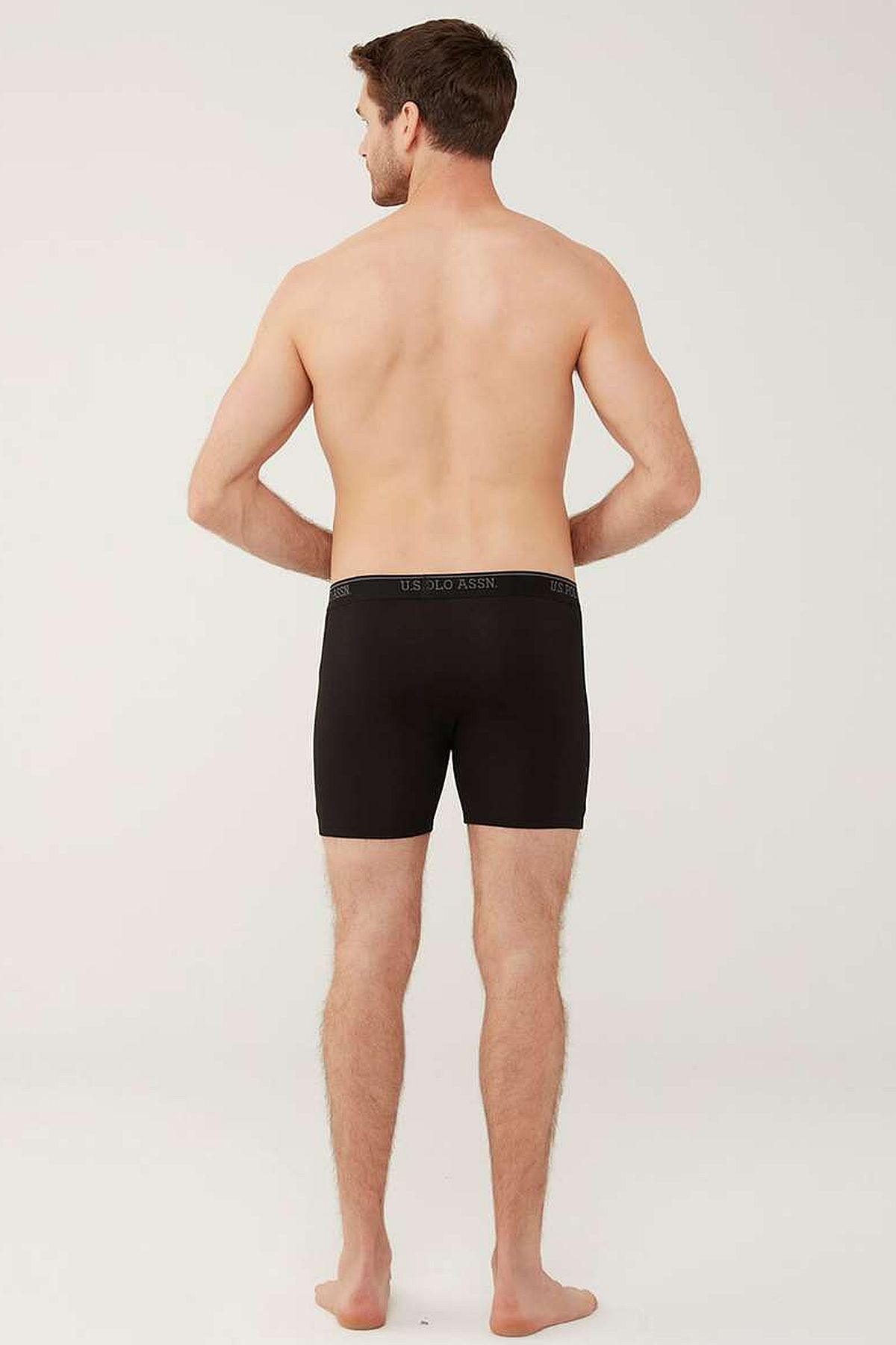 U.s Polo Assn. 80454 Erkek 3lü Uzun Paçalı Boxer-Siyah