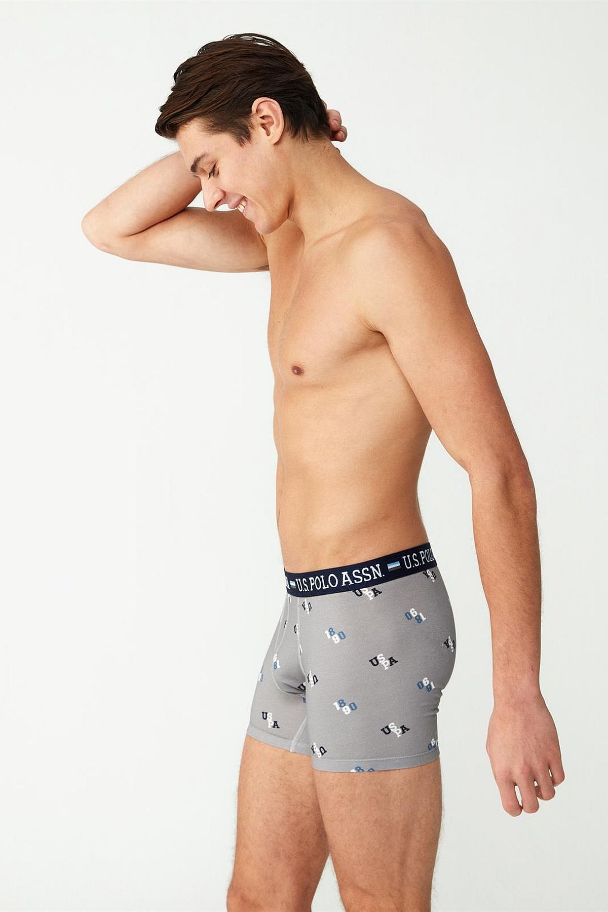U.s Polo Assn. 80484 Erkek Modal Boxer-Gri