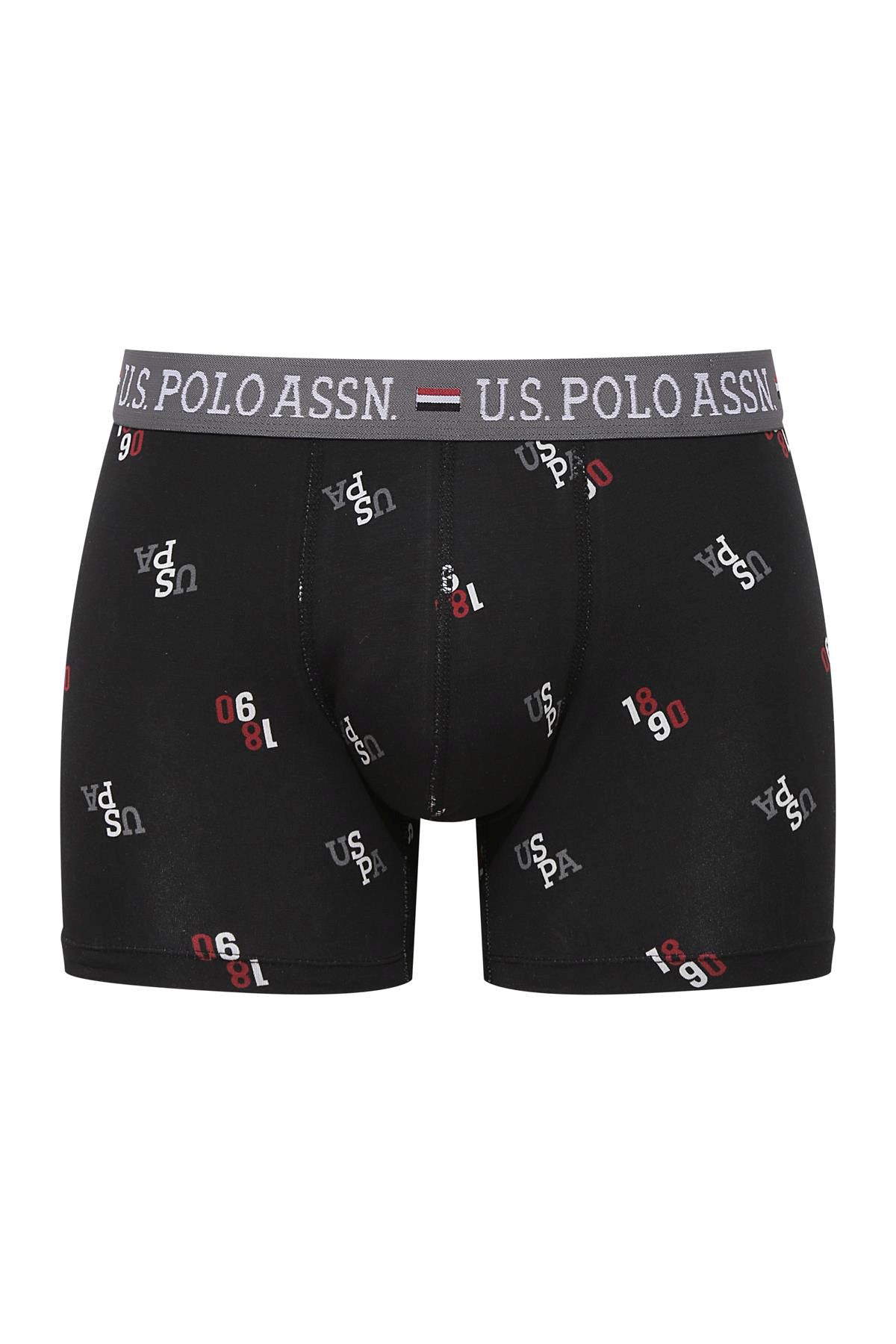U.s Polo Assn. 80487 Erkek Modal 2li Boxer-Bordo&Siyah