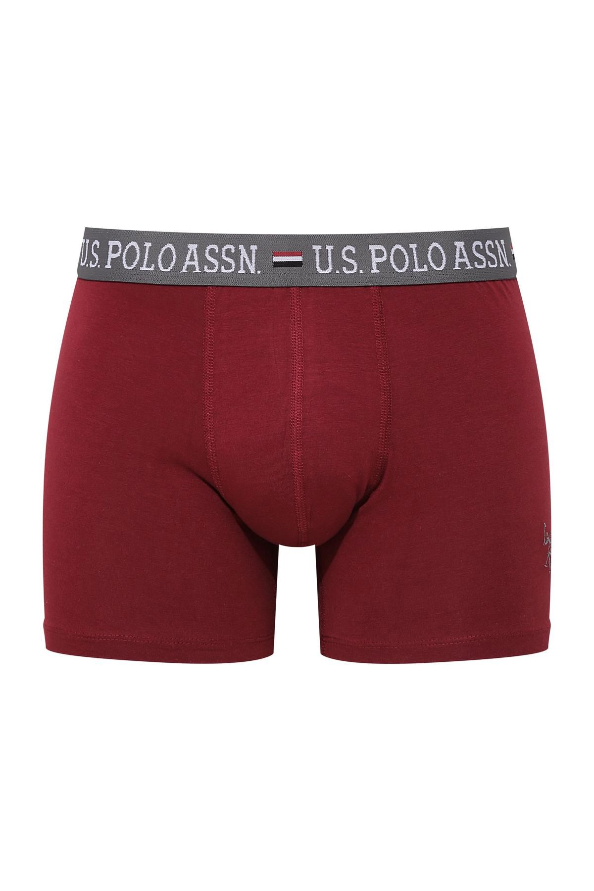 U.s Polo Assn. 80487 Erkek Modal 2li Boxer-Bordo&Siyah