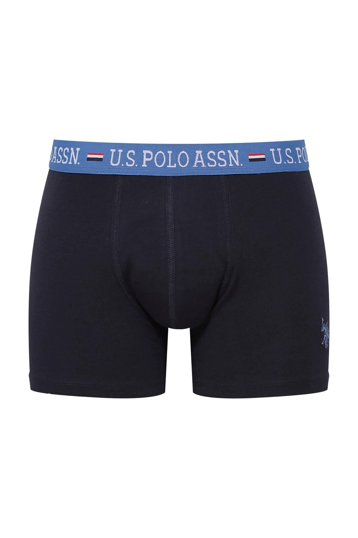 U.s Polo Assn. 80487 Erkek Modal 2li Boxer-Lacivert&Gri