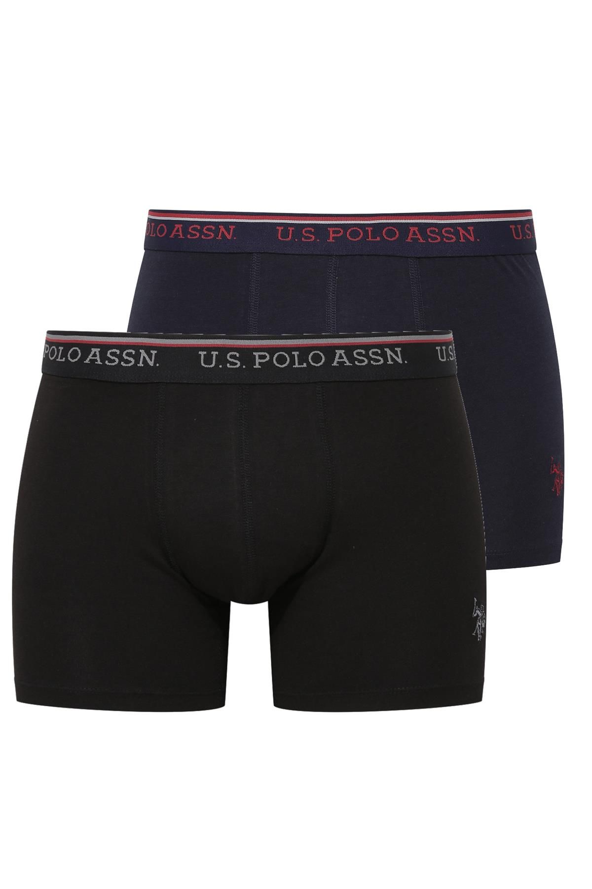 U.s Polo Assn. 80488 Erkek Modal 2li Boxer-Siyah&Lacivert