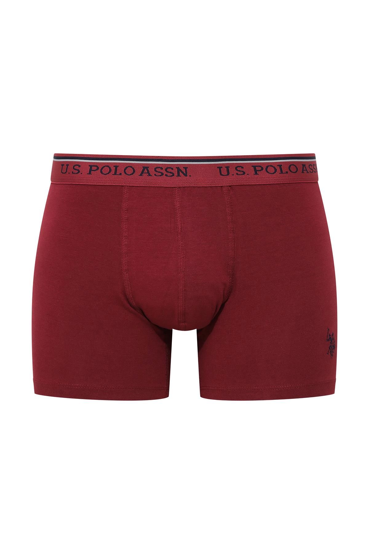 U.s Polo Assn. 80488 Erkek Modal 2li Boxer-Bordo&Siyah