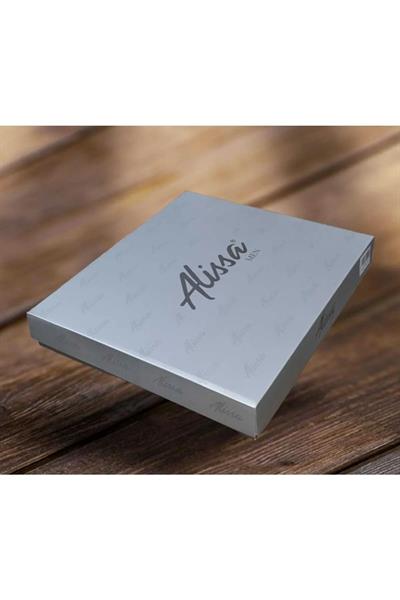 Alissa 3 Erkek Çeyiz Seti (Cüzdan, Kemer, Gömlek, Kravat)-Siyah