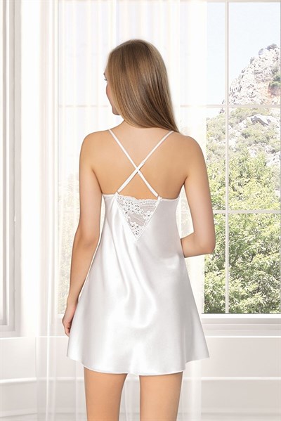 Alissa 8640 Kadın Çeyizlik Saten 6lı Set-Ekru