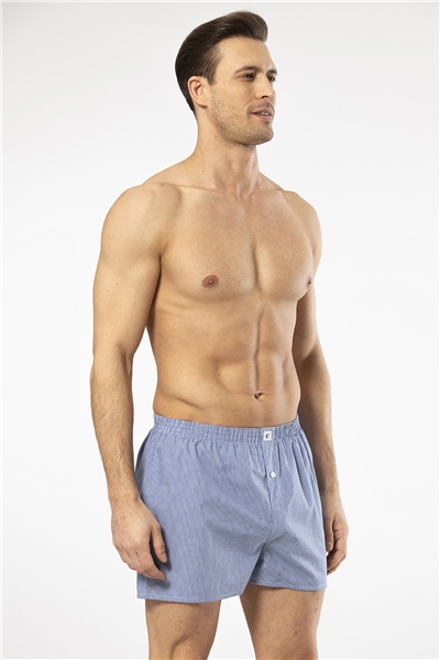 Cacharel 1113 Erkek Poplin Boxer-Mavi