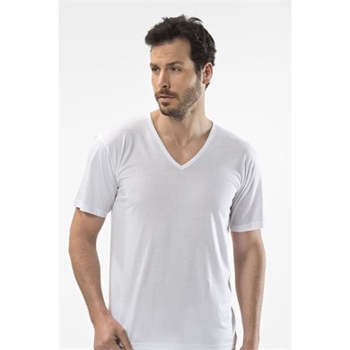 Cacharel 1202 V Yaka Erkek Fanila (Süprem)  - Beyaz
