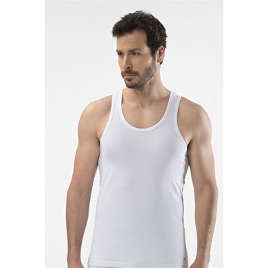 Cacharel 1302 Spor Erkek Atlet - Beyaz