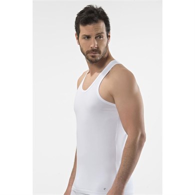 Cacharel 1302 Spor Erkek Atlet - Beyaz