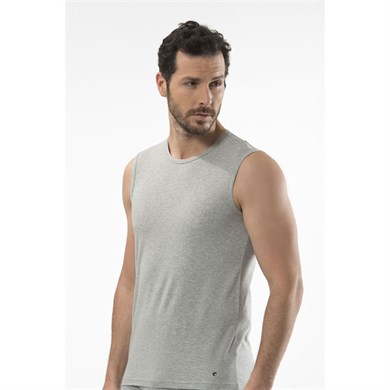 Cacharel 1303 Spor Erkek Bisiklet Yaka - Gri Melanj