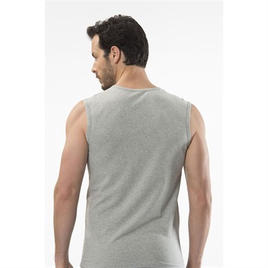 Cacharel 1304 Spor Erkek V Yaka - Gri Melanj