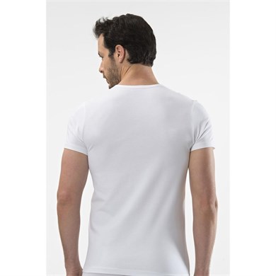Cacharel 1305 O Yaka Kısa Kollu Erkek T-Shirt - Beyaz